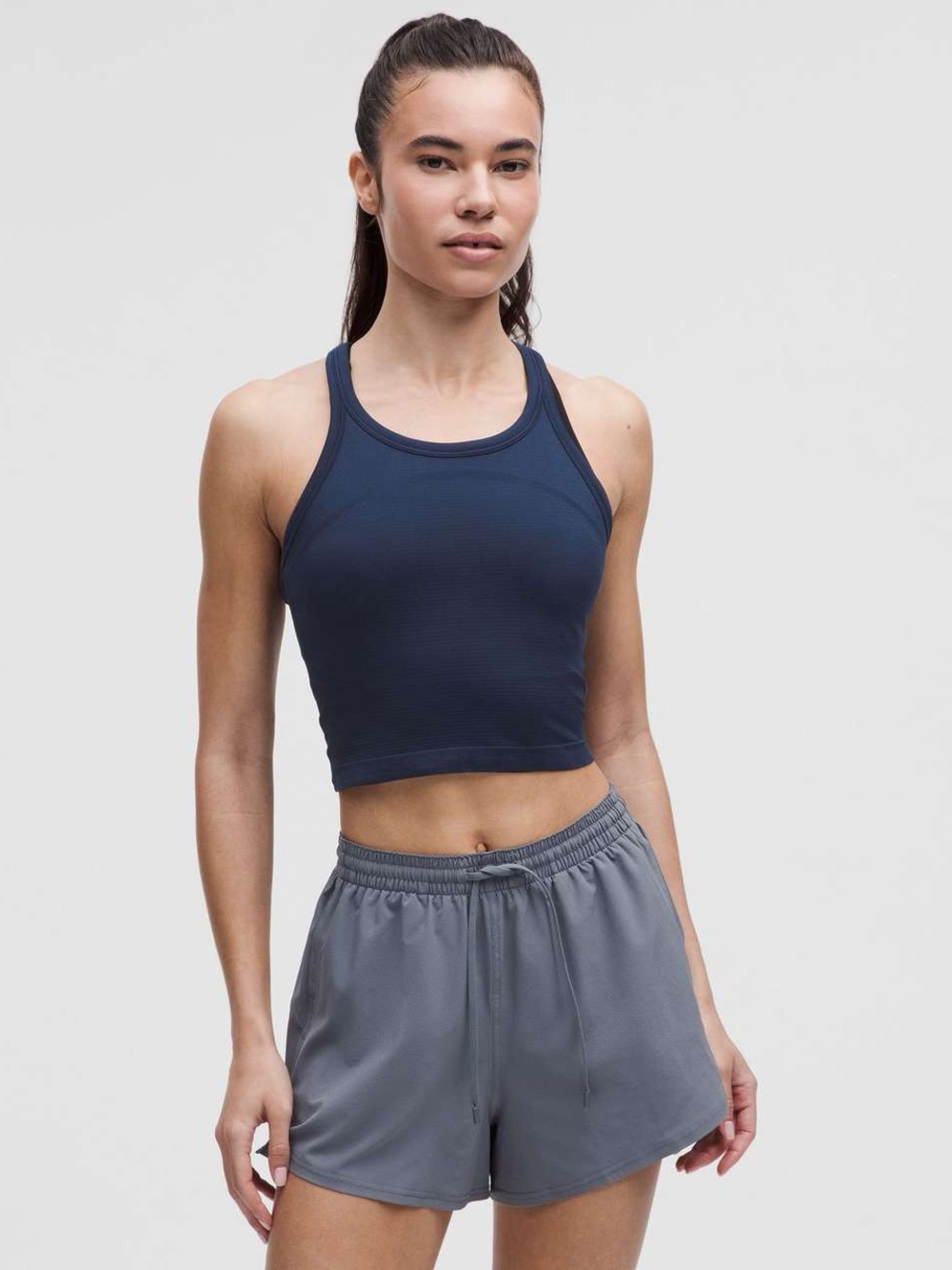 Lululemon Swiftly Tech Cropped Racerback Tank Top navy 4